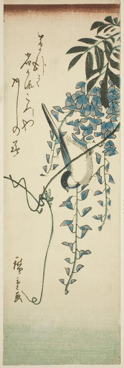 Oiseau et glycine - Utagawa Hiroshige