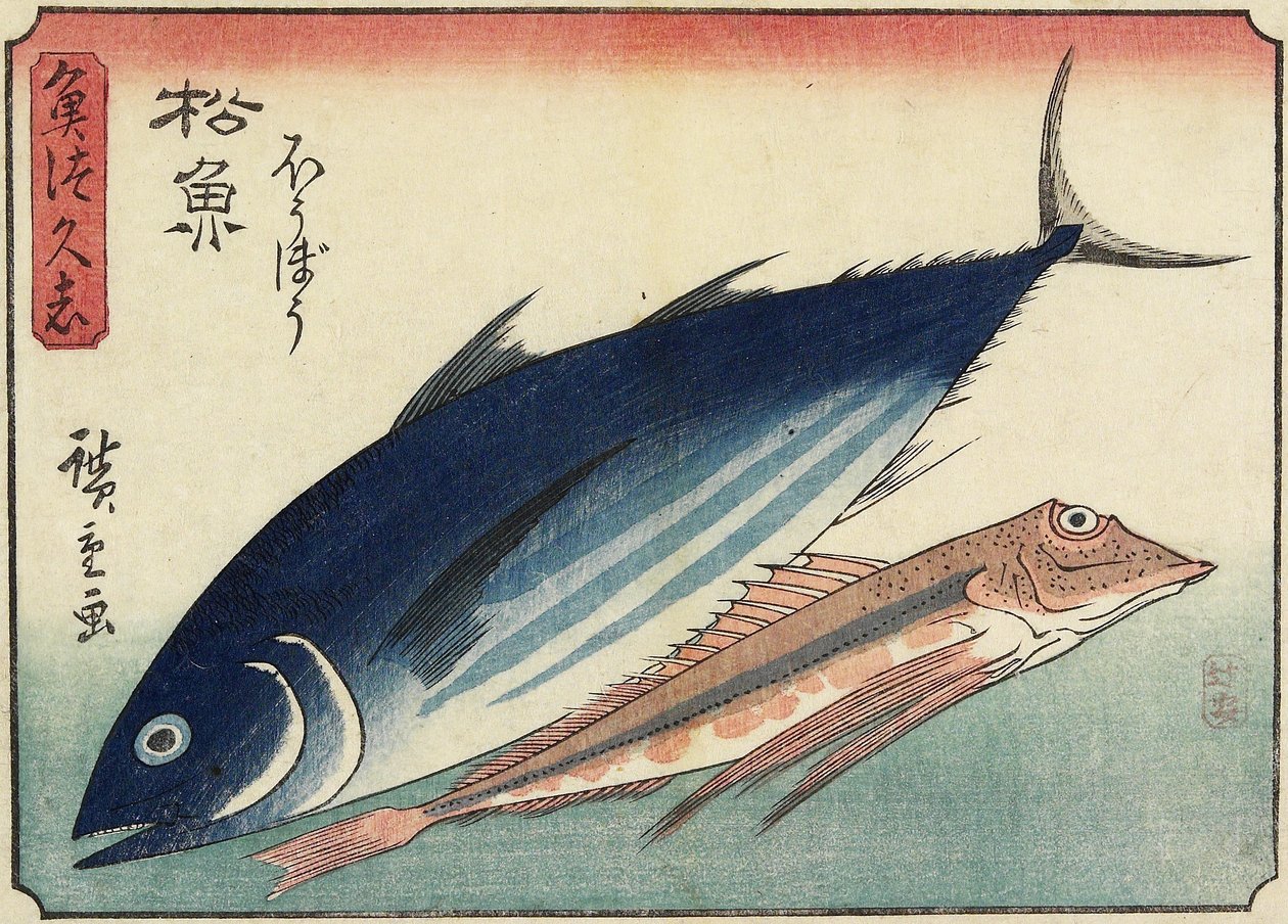 Bonito et grondin, 1830-1844 - Utagawa Hiroshige