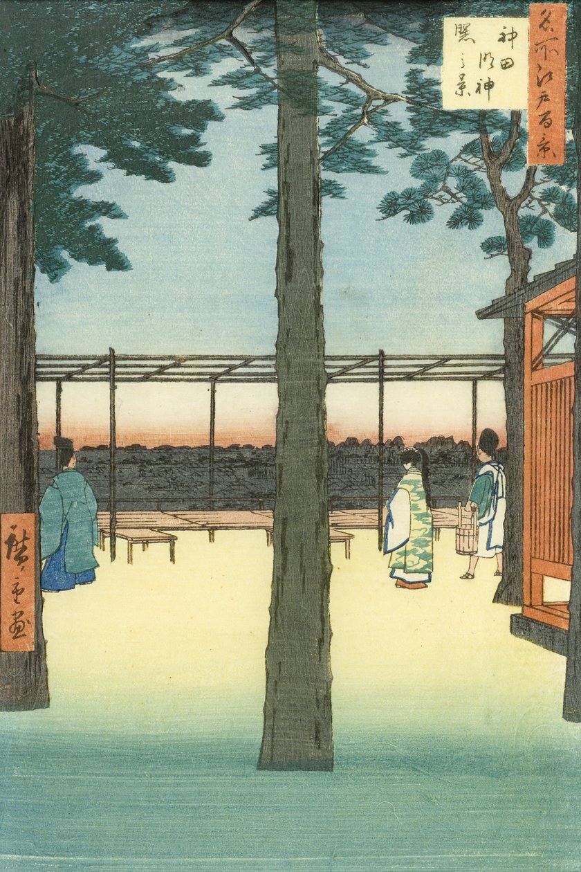 Aube au sanctuaire Kanda Myōjin - Utagawa Hiroshige