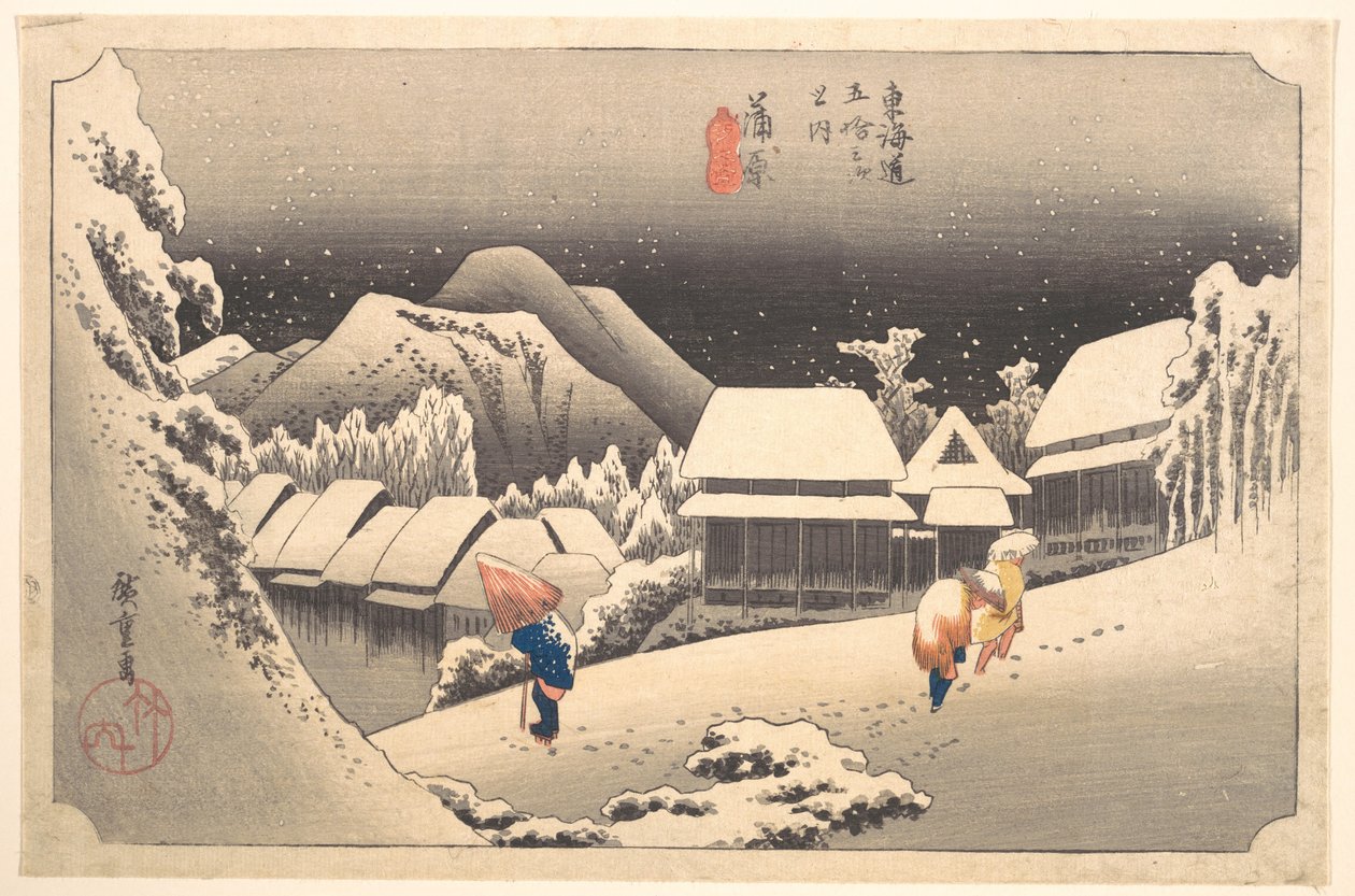 Neige du soir - Utagawa Hiroshige