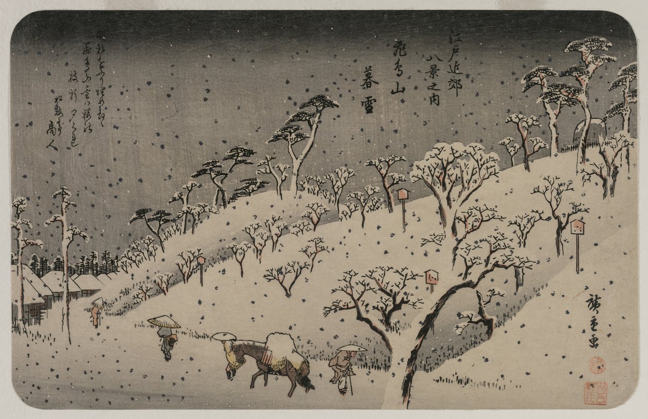Neige du soir à la colline d