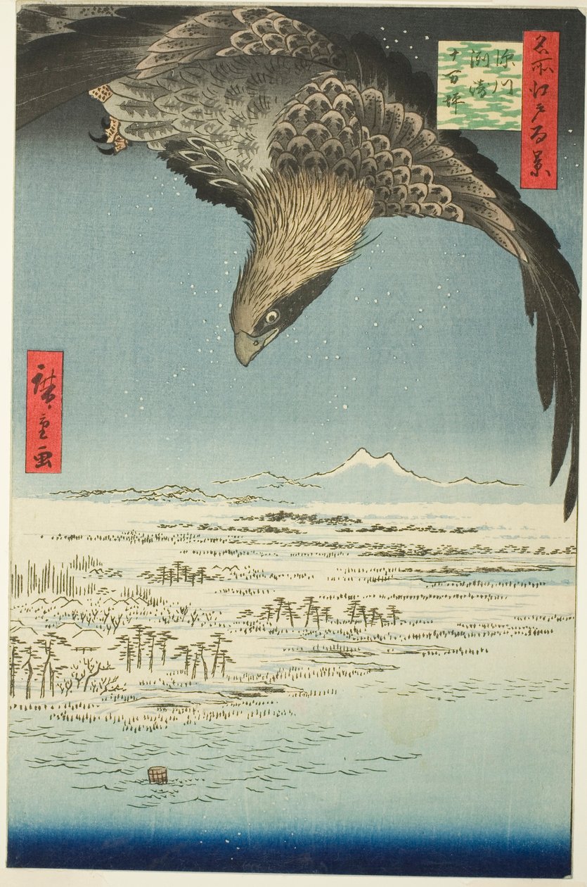 Fukagawa Susaki et Jumantsubo, de la série "Cent Vues Célèbres d