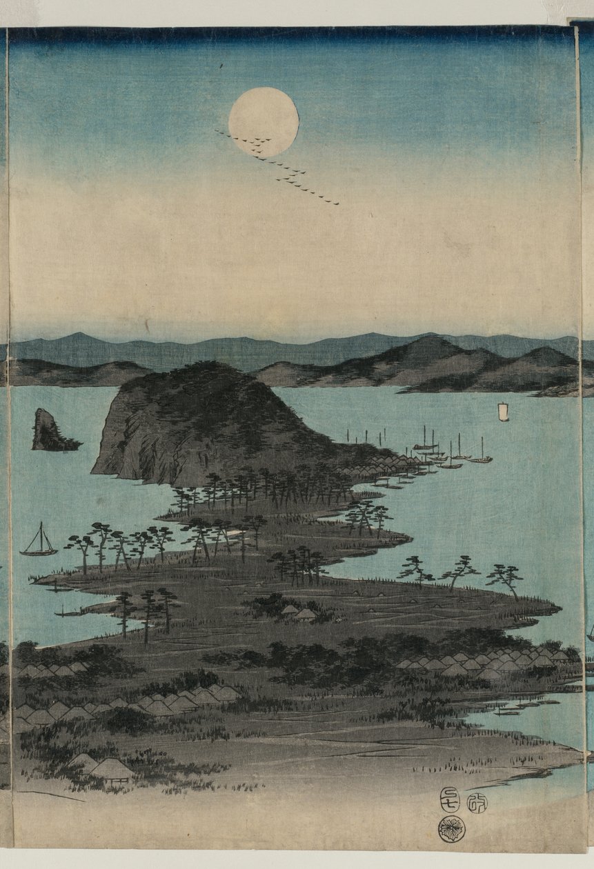 Pleine lune sur Kanazawa, Musashi - Utagawa Hiroshige