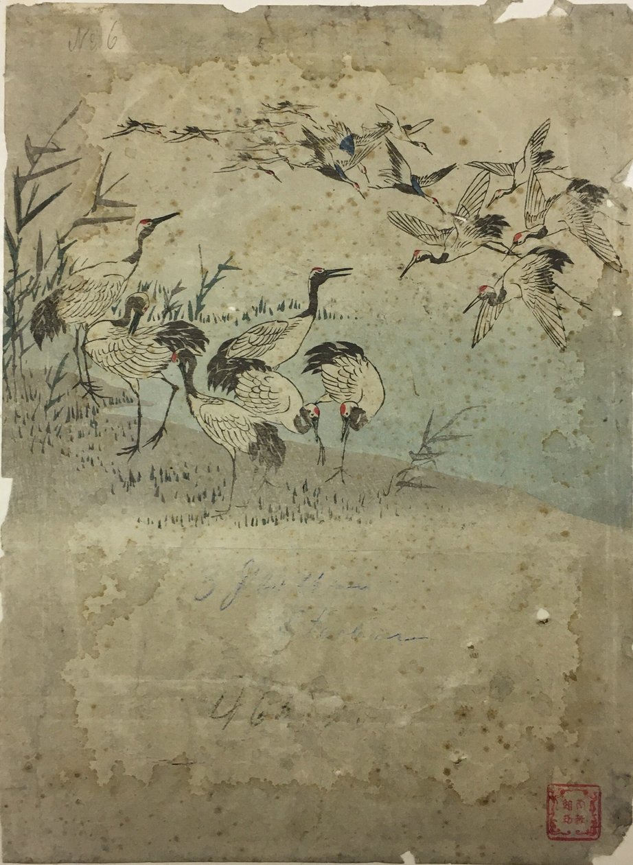 Hérons parmi les herbes - Utagawa Hiroshige