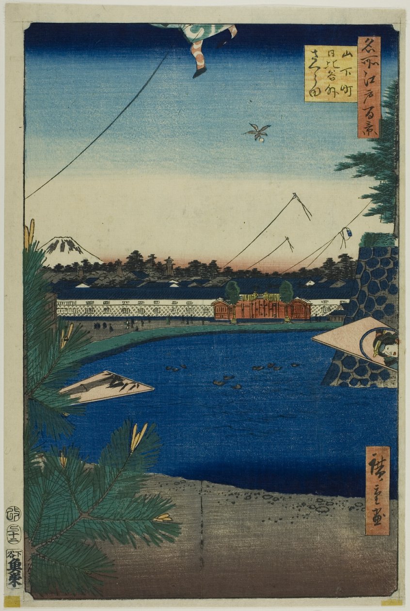 Hibiya et Soto-Sakurada de Yamashita-cho (Yamashita-cho Hibiya Soto-Sakurada), de la série "Cent vues célèbres d