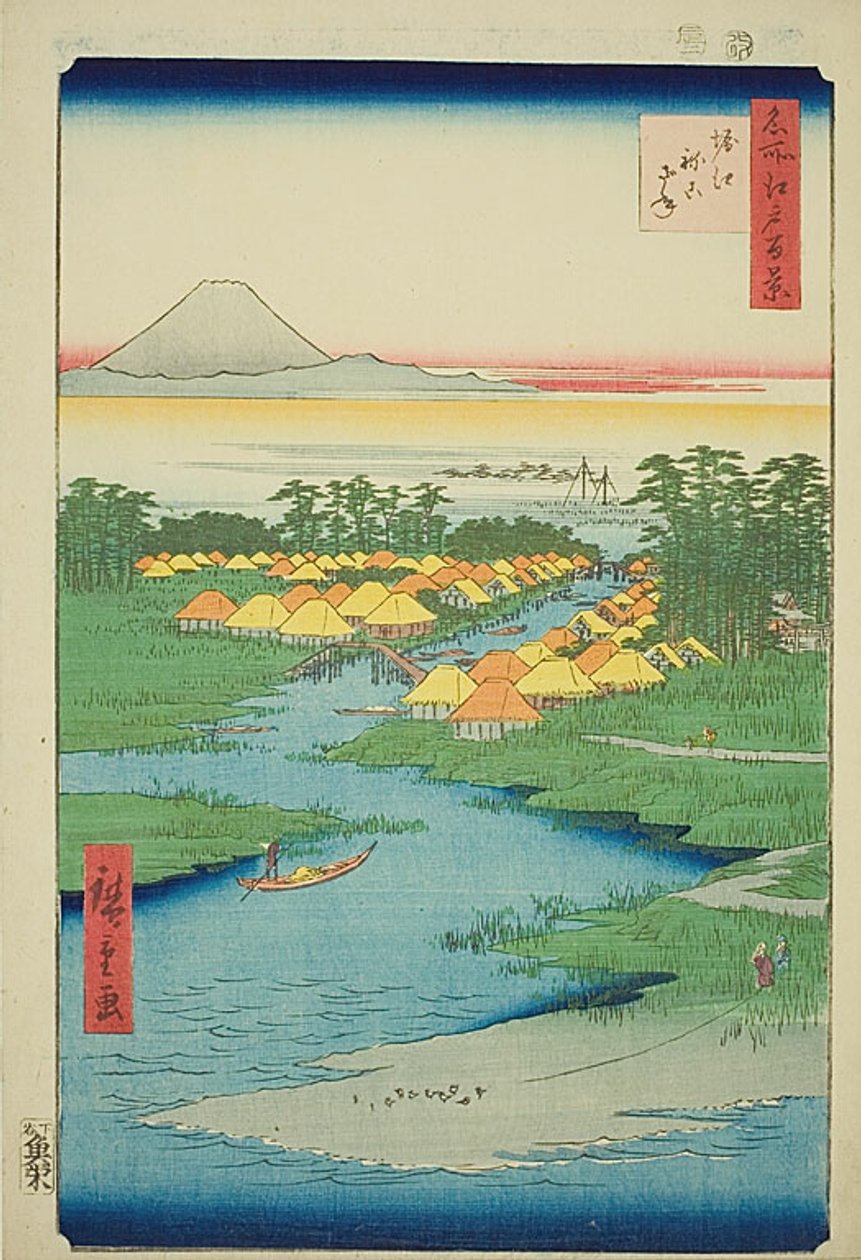 Horie et Nekozane (Horie Nekozane), n° 96 de la série "Cent vues célèbres d
