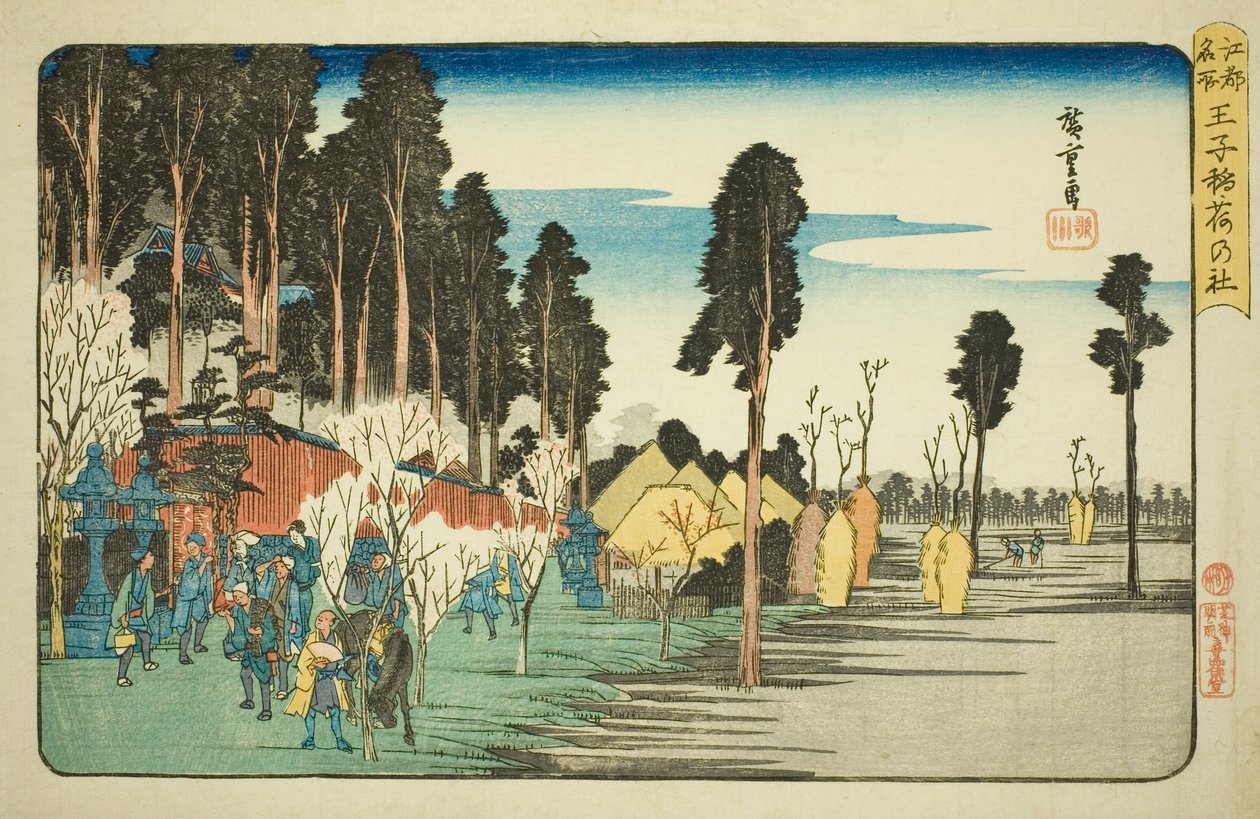 Sanctuaire Inari à Oji (Oji Inari no yashiro), de la série "Lieux célèbres d