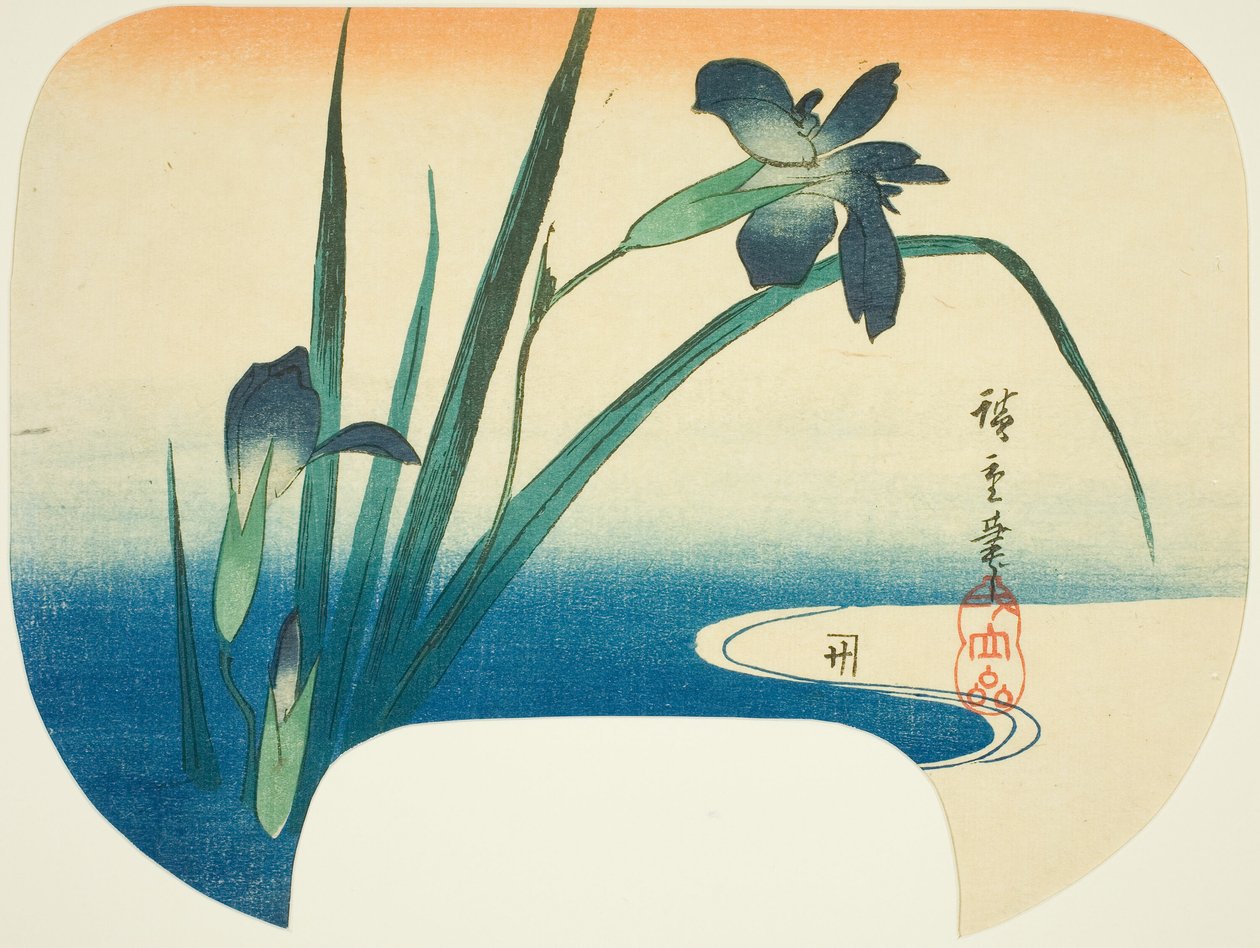 Iris et ruisseau - Utagawa Hiroshige