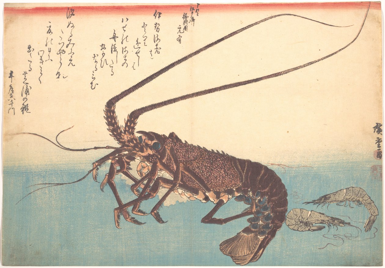 Ise-ebi et Shiba-ebi, de la série Uozukushi (Toutes les variétés de poissons) - Utagawa Hiroshige