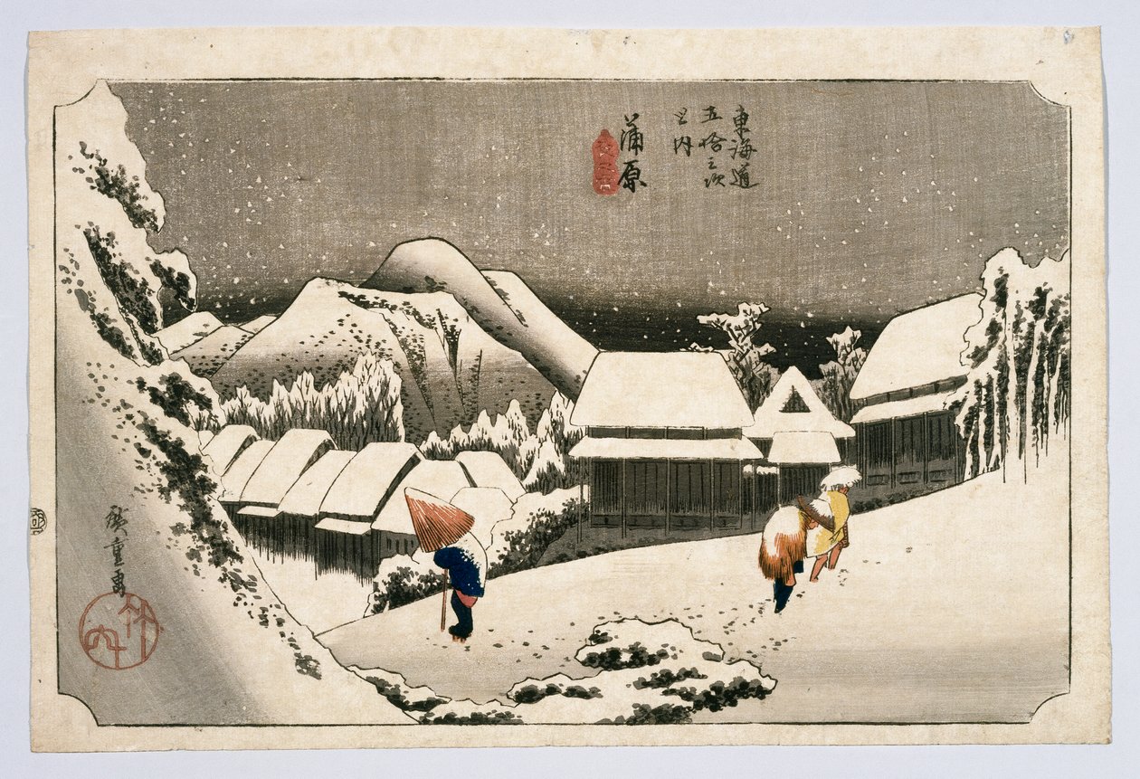 Kambara, des cinquante-trois stations de la route Tokaido, vers 1834 ou plus tard - Utagawa Hiroshige