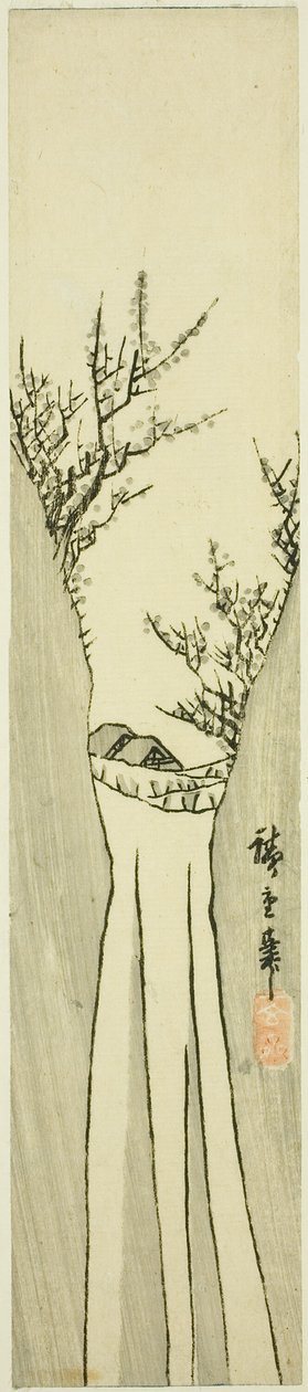 Paysage avec cascade - Utagawa Hiroshige