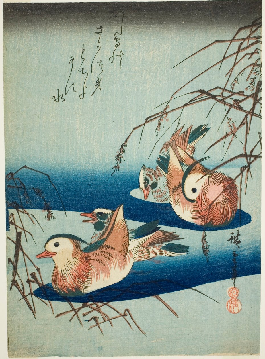 Canards Mandarins - Utagawa Hiroshige