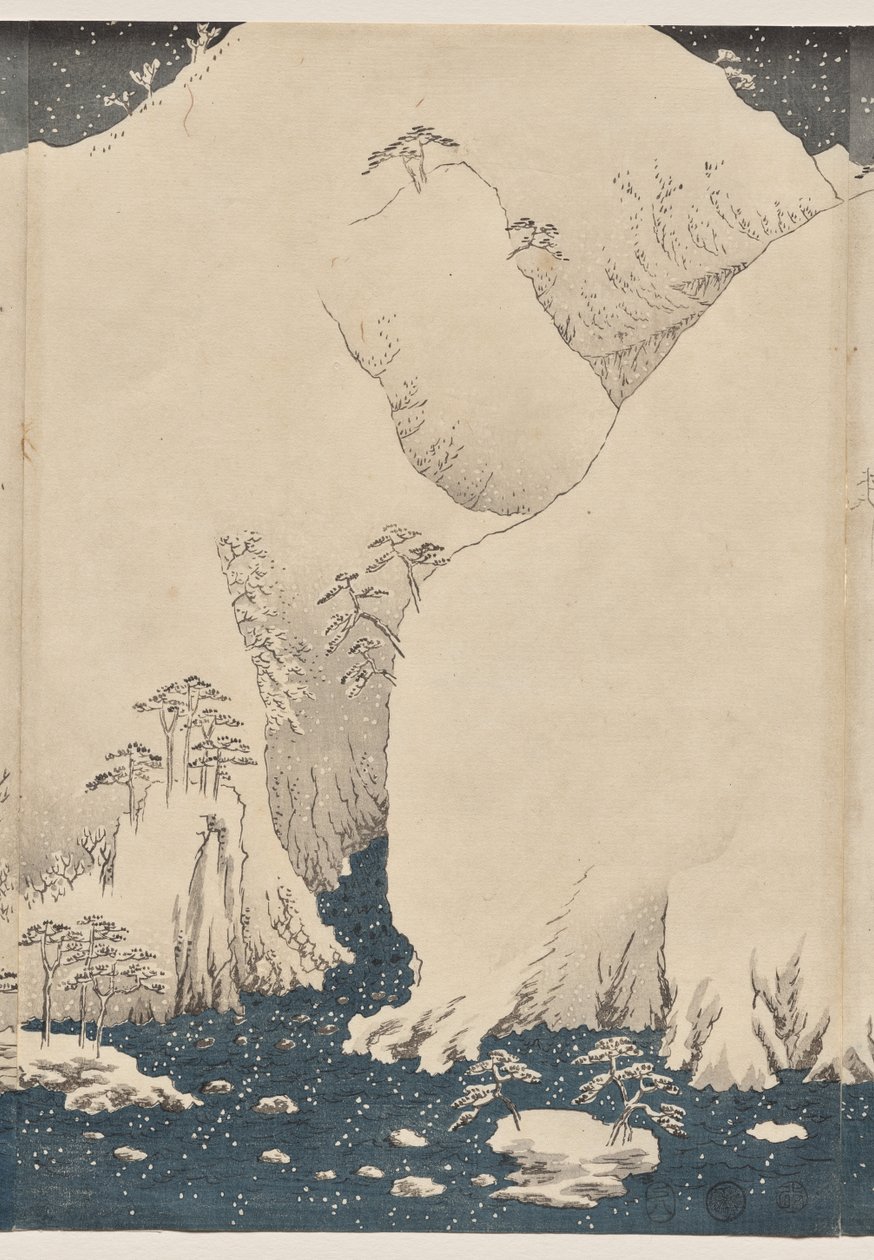 Montagne et Rivière sur la Route de Kiso - Utagawa Hiroshige