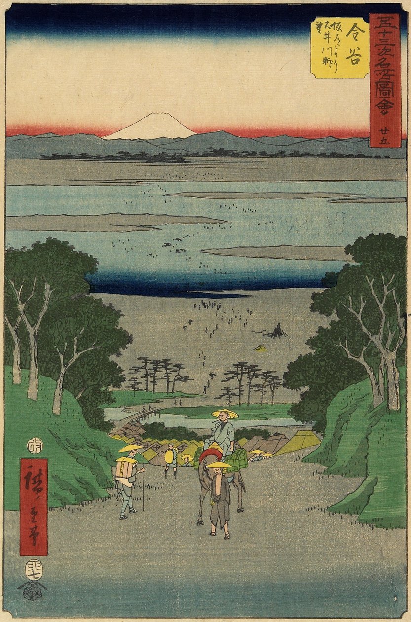No.25 Rivière O-i, Kanaya, juillet 1855 - Utagawa Hiroshige