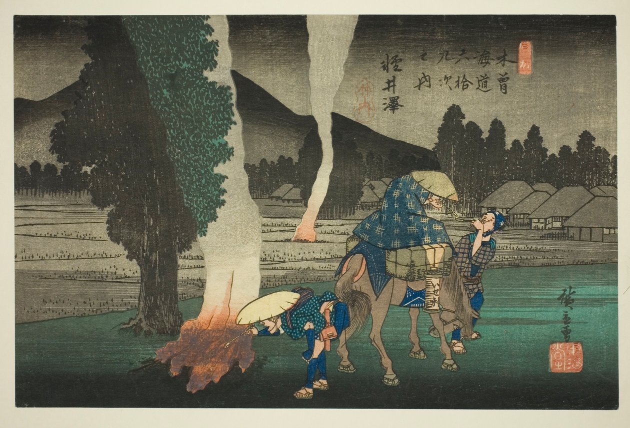 No. 19 : Karuizawa, de la série "Soixante-neuf stations du Kisokaido (Kisokaido rokujukyu tsugi no uchi)" - Utagawa Hiroshige