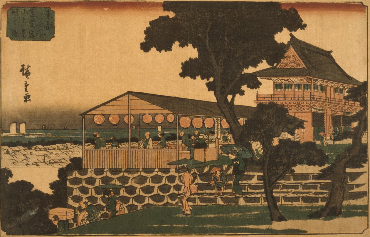 Restaurant donnant sur Tokyo - Utagawa Hiroshige