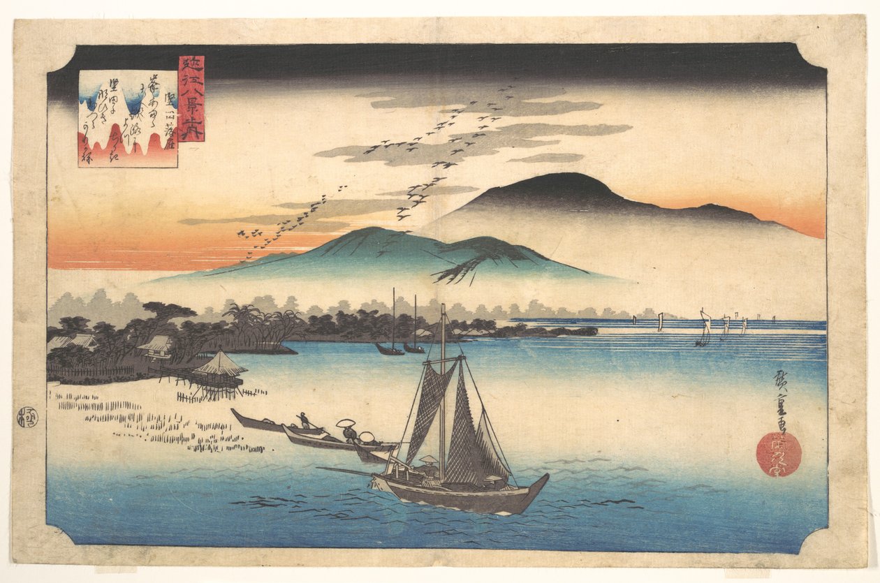 Oies de retour à Katada - Utagawa Hiroshige