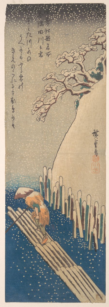 Schnee am Sumida-Fluss - Utagawa Hiroshige
