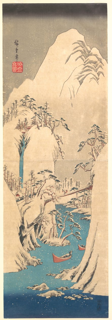 Gorge enneigée - Utagawa Hiroshige