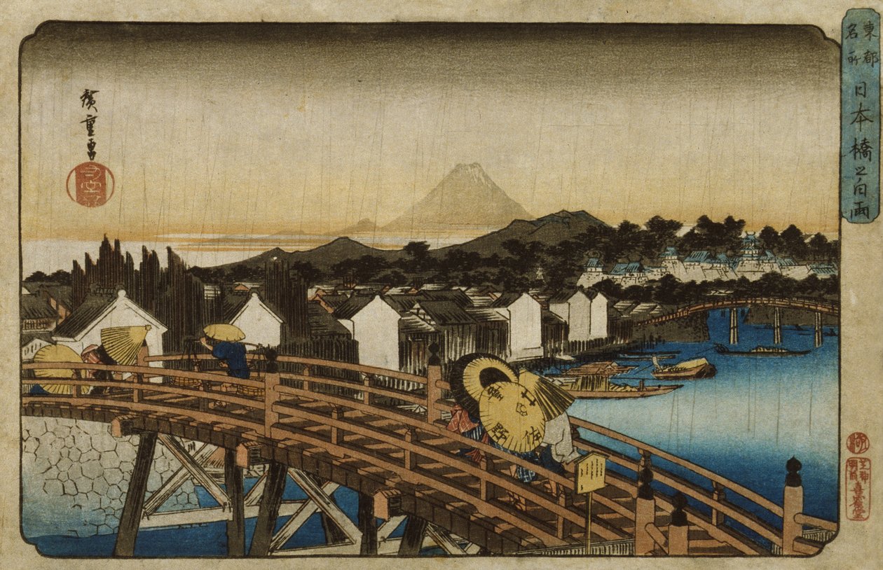 Averse soudaine sur le Nihonbashi - Utagawa Hiroshige