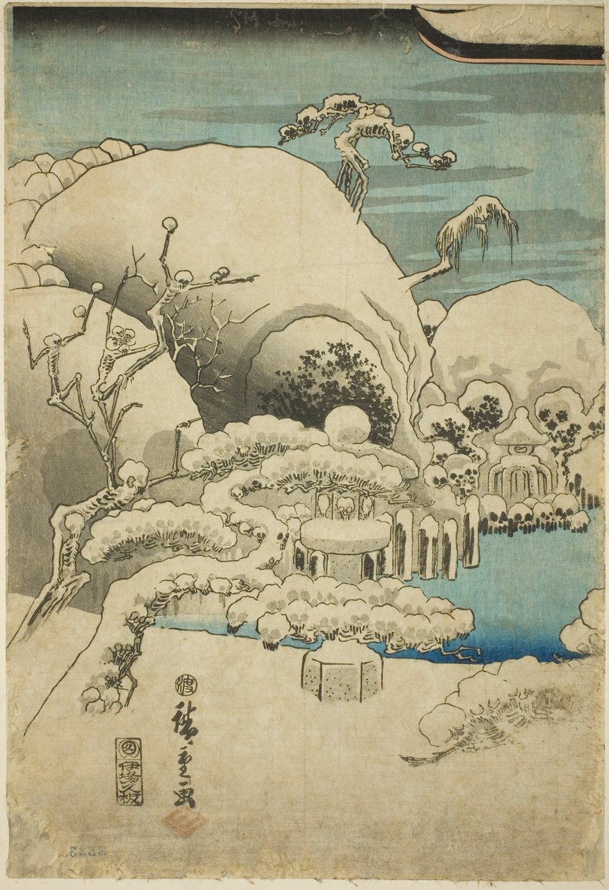 Taira no Kiyomori voit une apparition (Taira no Kiyomori kaii o miru zu) - Utagawa Hiroshige
