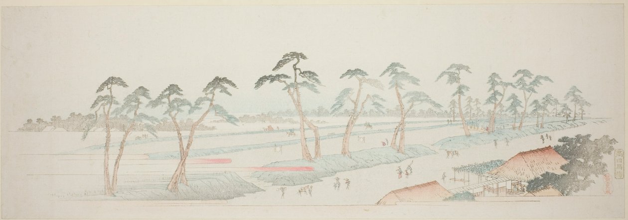 Les terrains de Takada (Takada baba), de la série "Treize vues des environs d