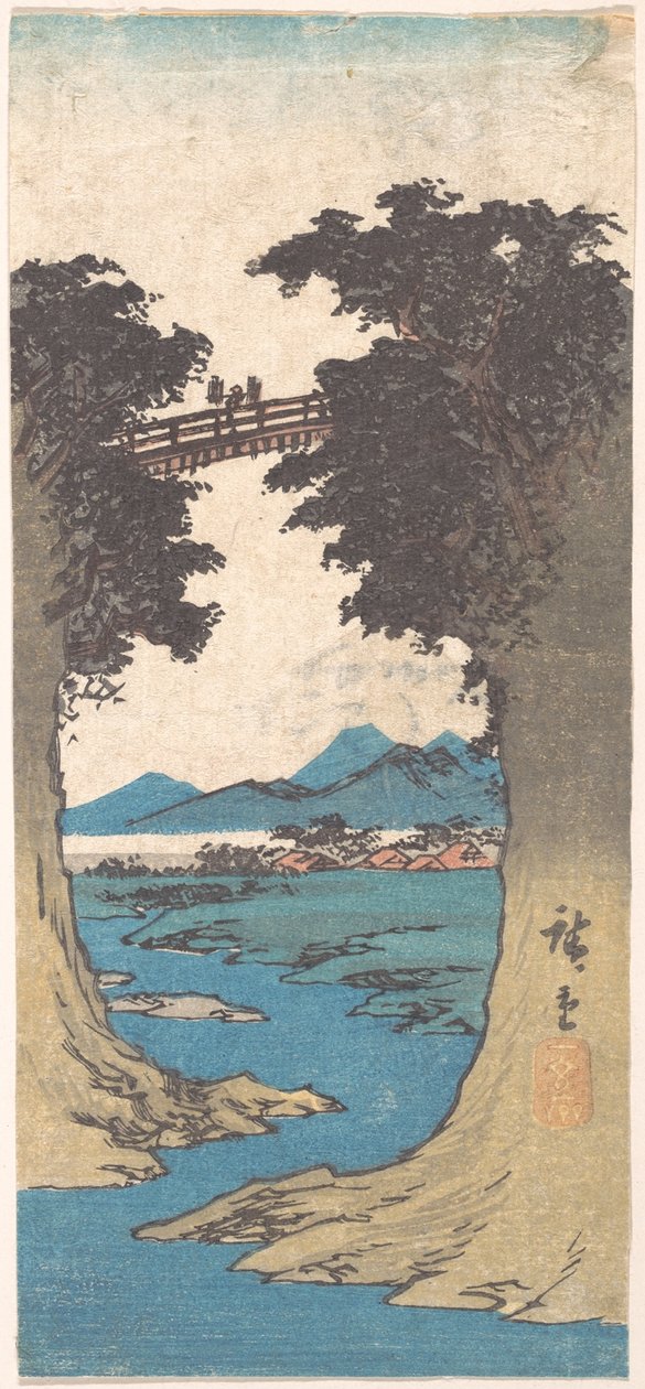 Le pont des singes - Utagawa Hiroshige
