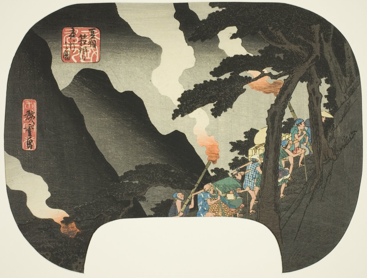 Voyage de nuit dans les montagnes de Hakone à la frontière des provinces d