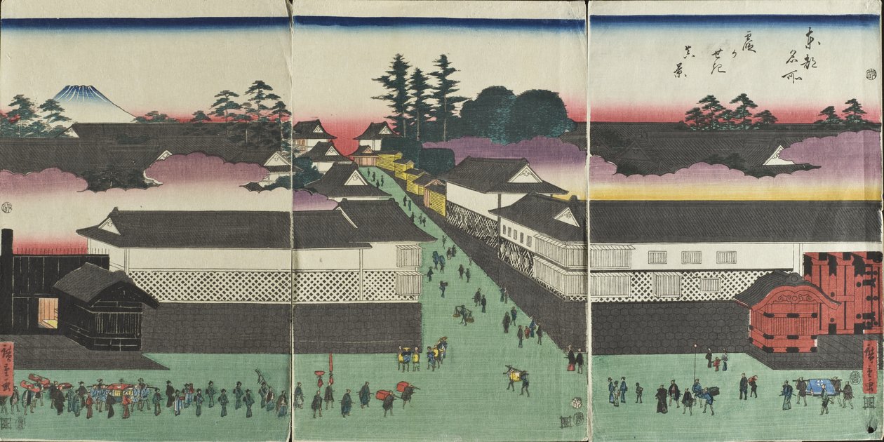Vue authentique de Kasumigaseki - Utagawa Hiroshige
