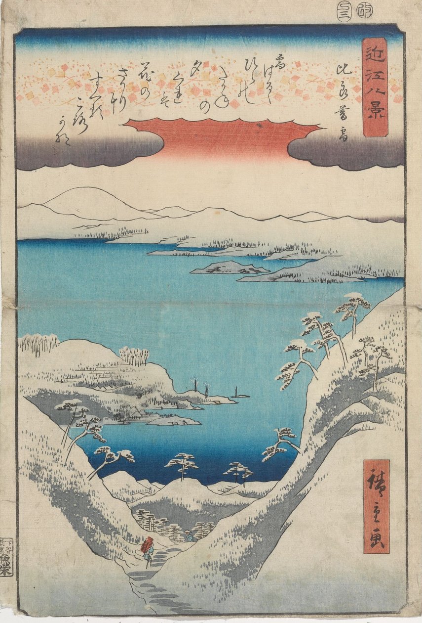 Neige au crépuscule à Hira - Utagawa Hiroshige
