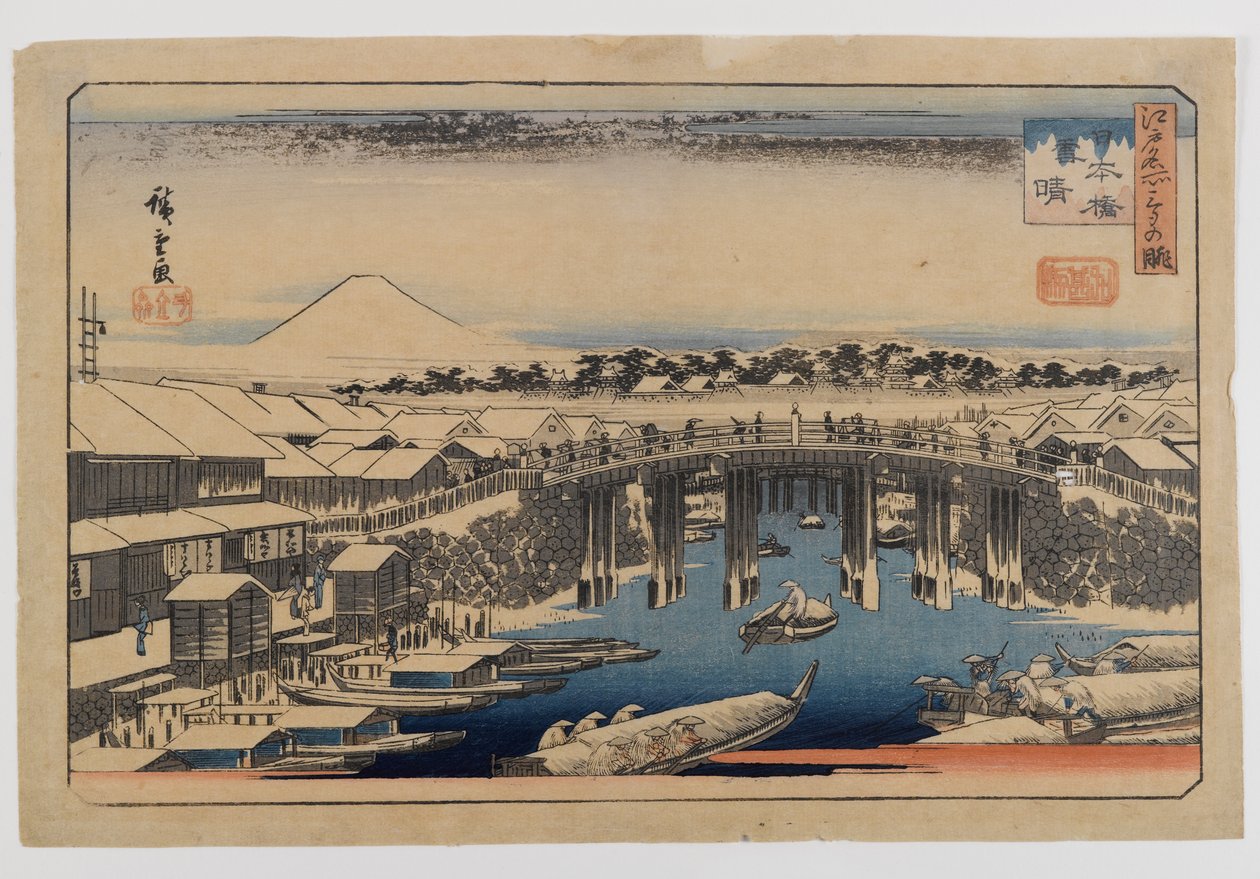 Vue du pont Nihonbashi, Edo (Edo Meisho) - Utagawa Hiroshige