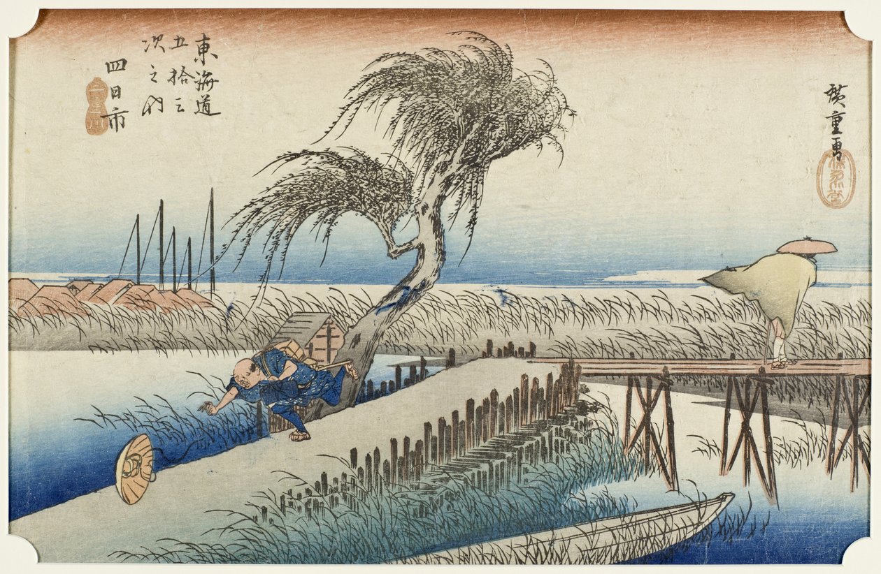Yokkaichi : la rivière Mie - Utagawa Hiroshige