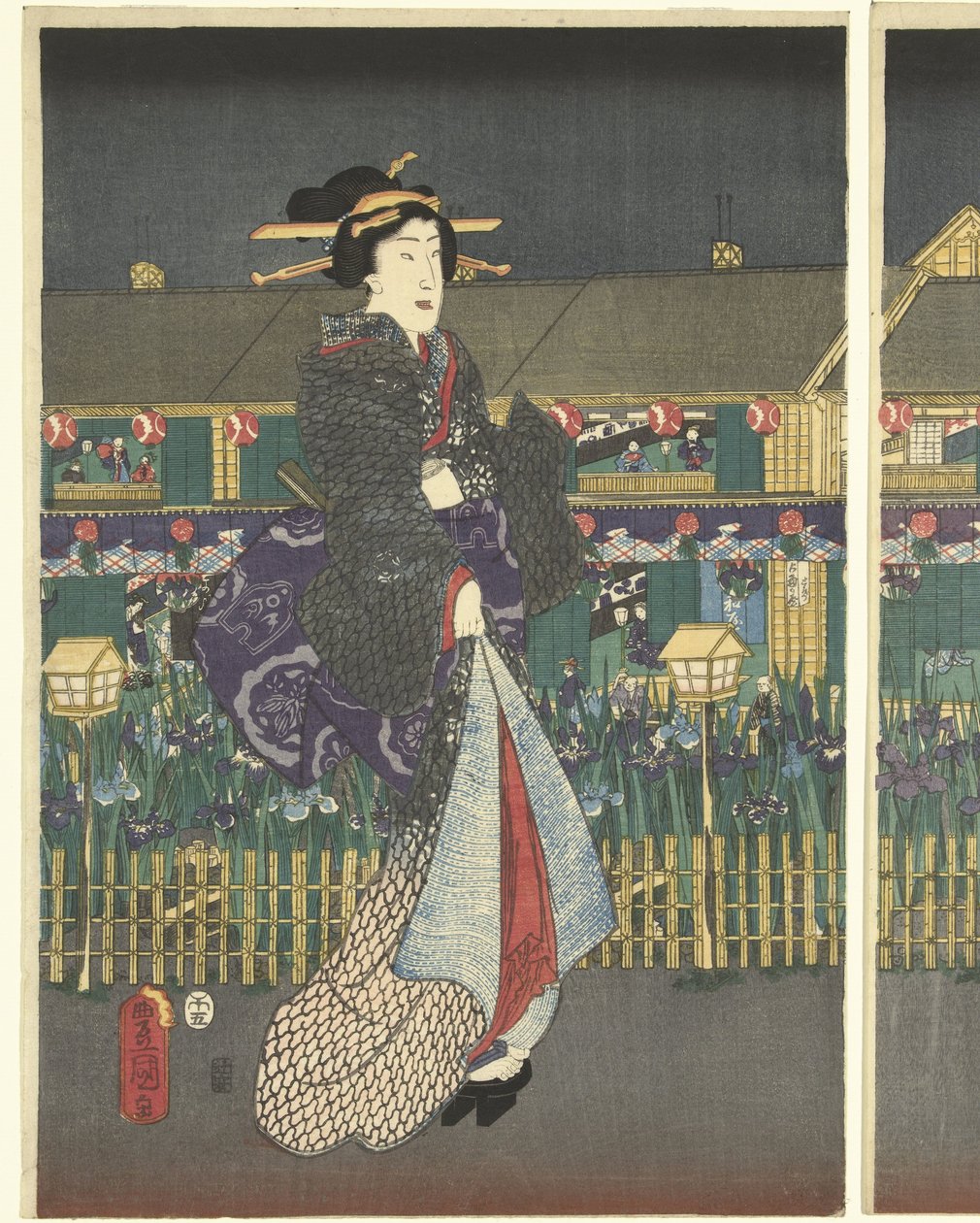Iris en pleine floraison - Utagawa Kunisada (I)