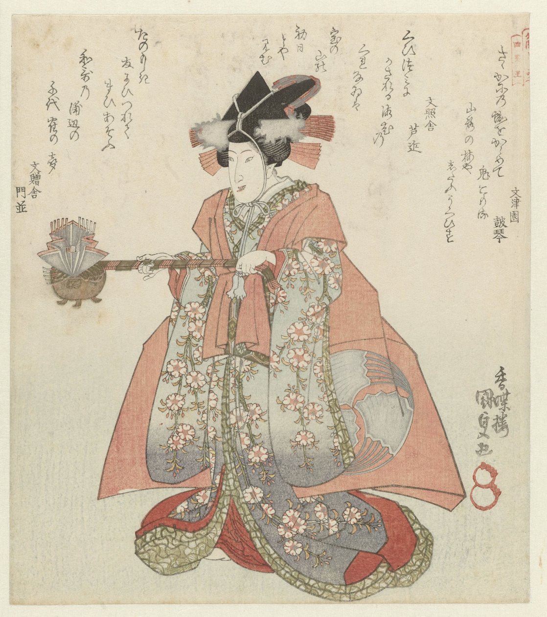 Femme avec une bouilloire de saké (série) - Utagawa Kunisada (I)