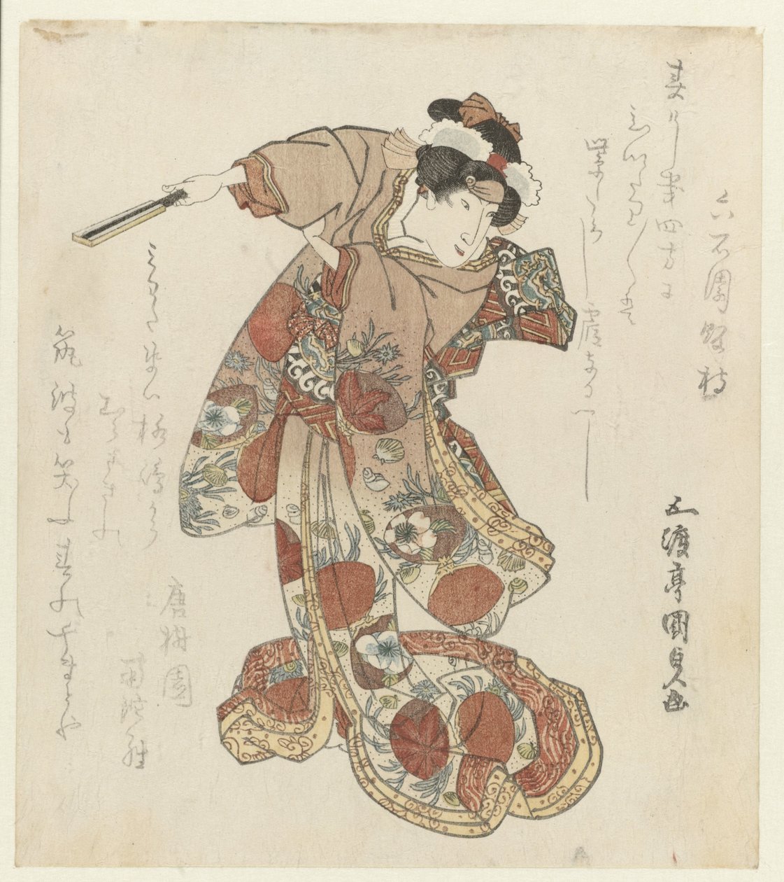 Femme avec éventail à la main - Utagawa Kunisada (I)