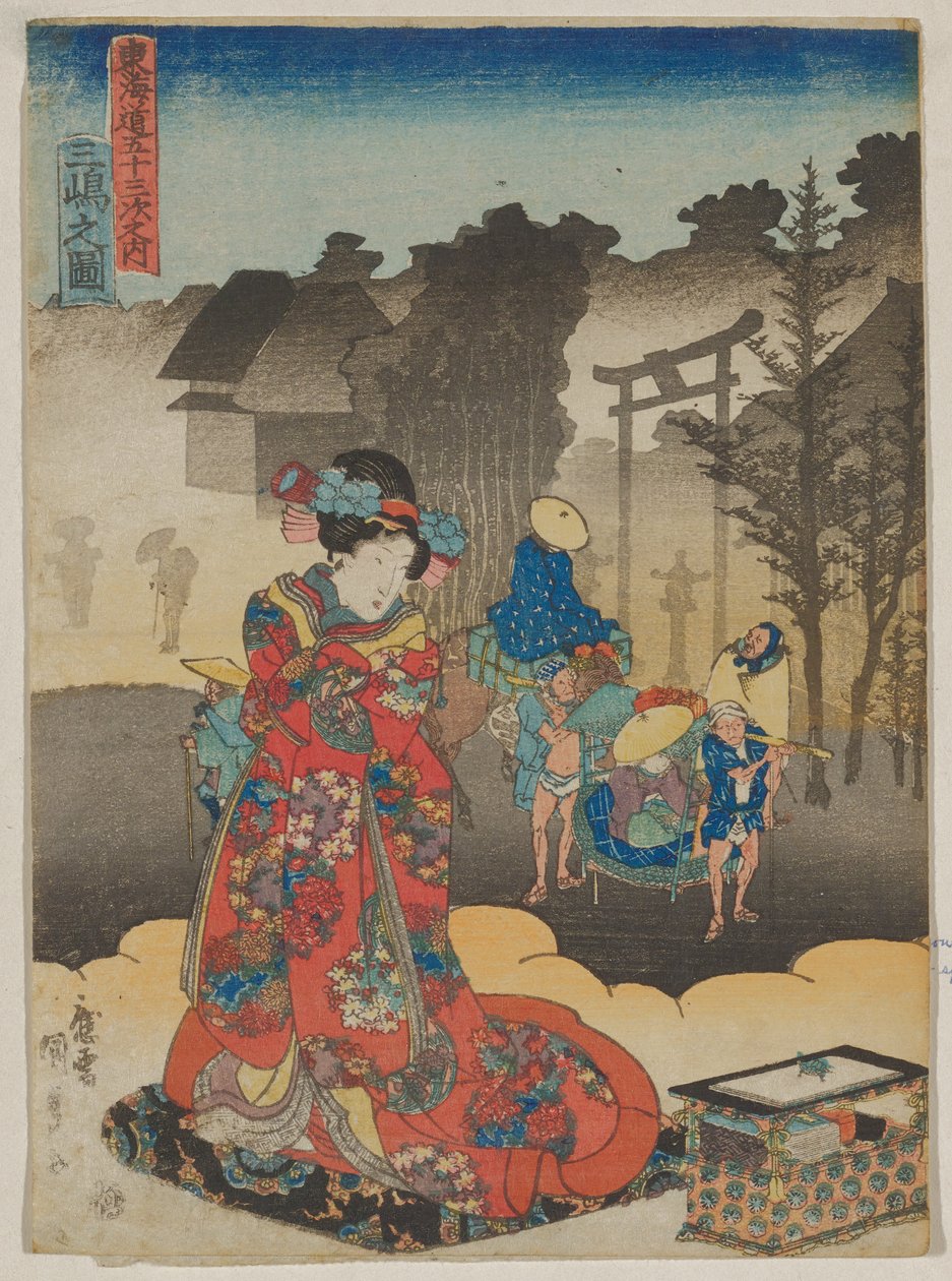 Vue près de Mishima - Utagawa Kunisada
