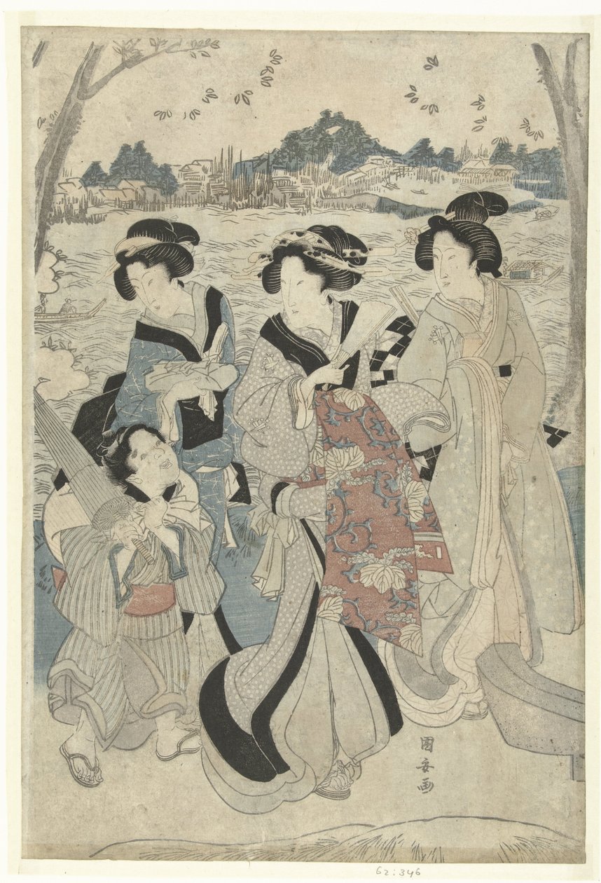 Sortie le long de la Sumida - Utagawa Kuniyasu