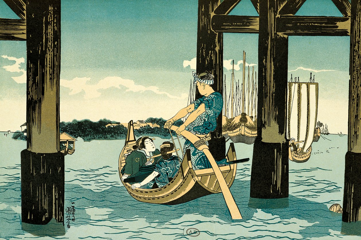Promenades en bateau - Utagawa Kuniyoshi