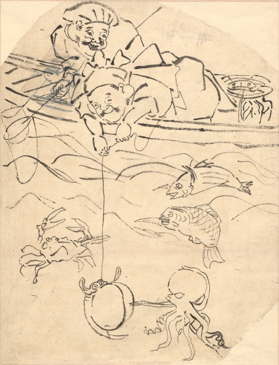 Daikoku et Ebisu, deux des sept dieux du bonheur - Utagawa Kuniyoshi