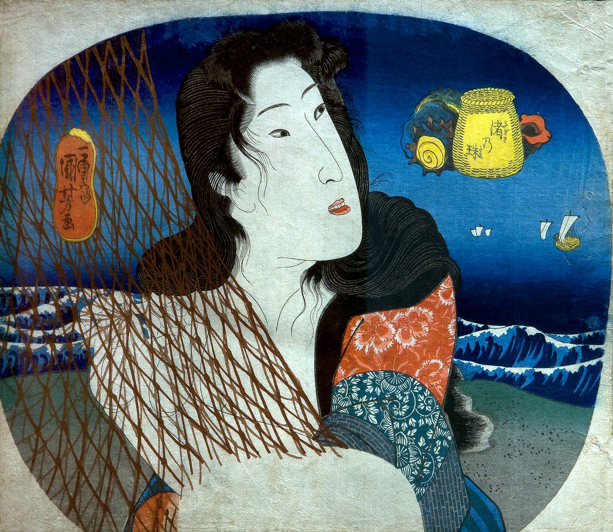 Bijou du rivage (Nagisa no tama), c.1836 - Utagawa Kuniyoshi