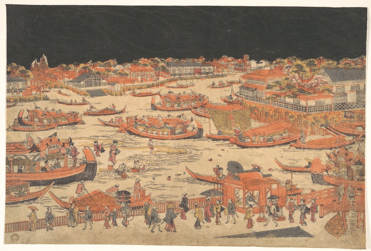 Kawabiraki - Utagawa Toyoharu