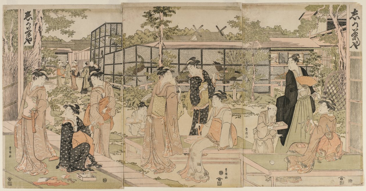 La maison de thé Shika - Utagawa Toyokuni