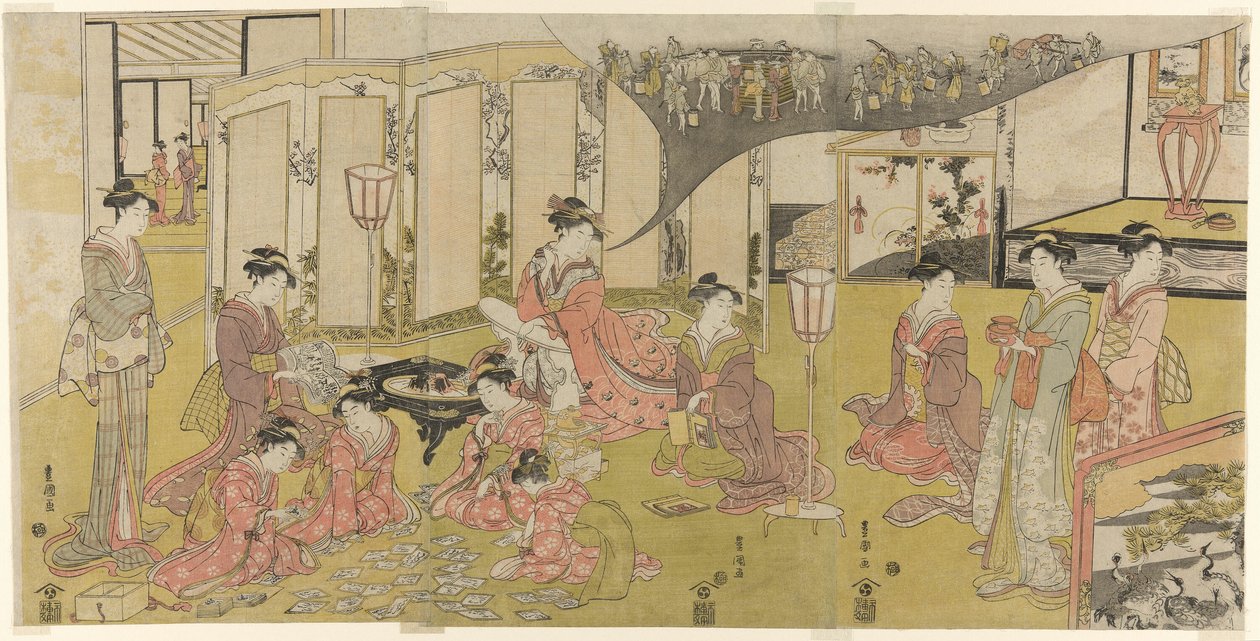 Le Jeu de Cartes - Utagawa Toyokuni I