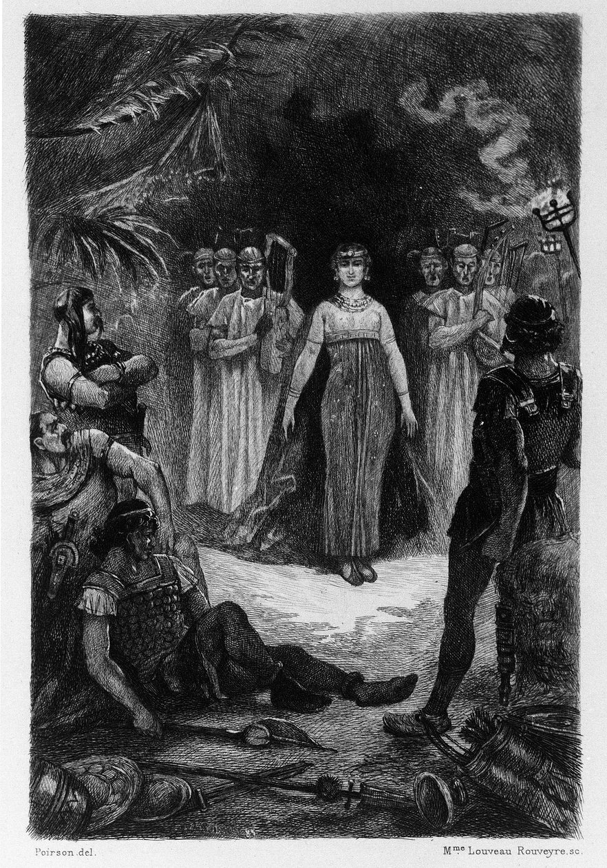 Illustration de V.A. Poirson (1890) pour le roman « Salammbô » de Gustave Flaubert, prenant pour cadre la guerre des mercenaires à l