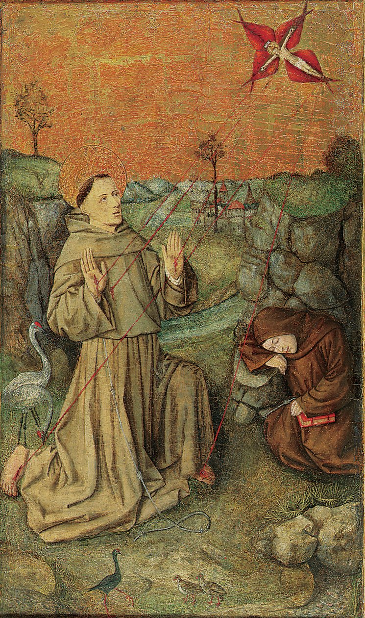 Saint François recevant les stigmates, fin du XVe siècle - Valencian School