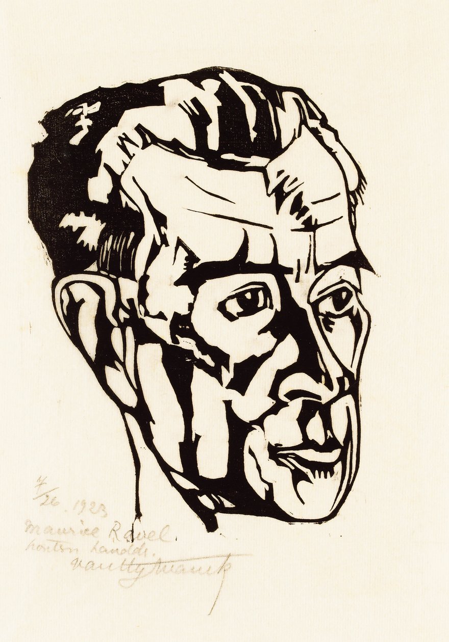 Portrait du compositeur Maurice Ravel 1875-1937, 1923 - Valentijn Edgar Van Uytvanck