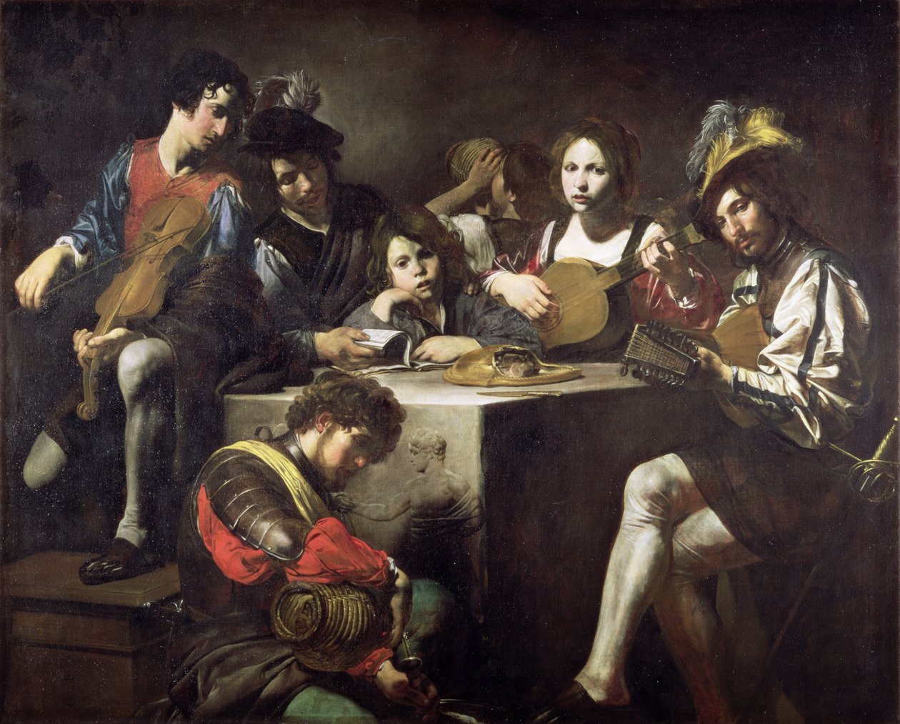 Concert autour du bas-relief - Valentin de Boulogne