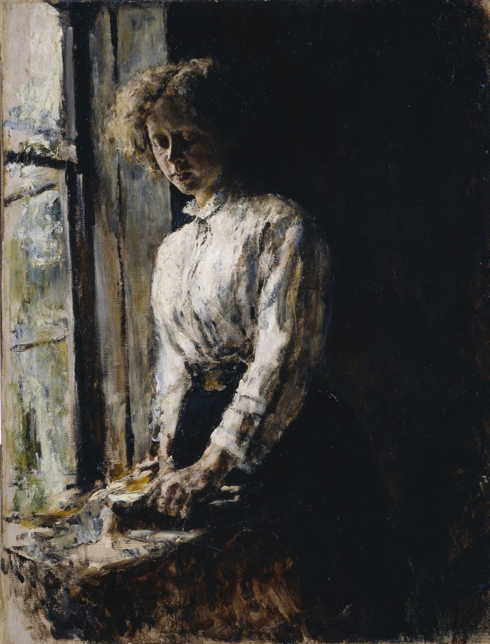 À la fenêtre. Portrait d