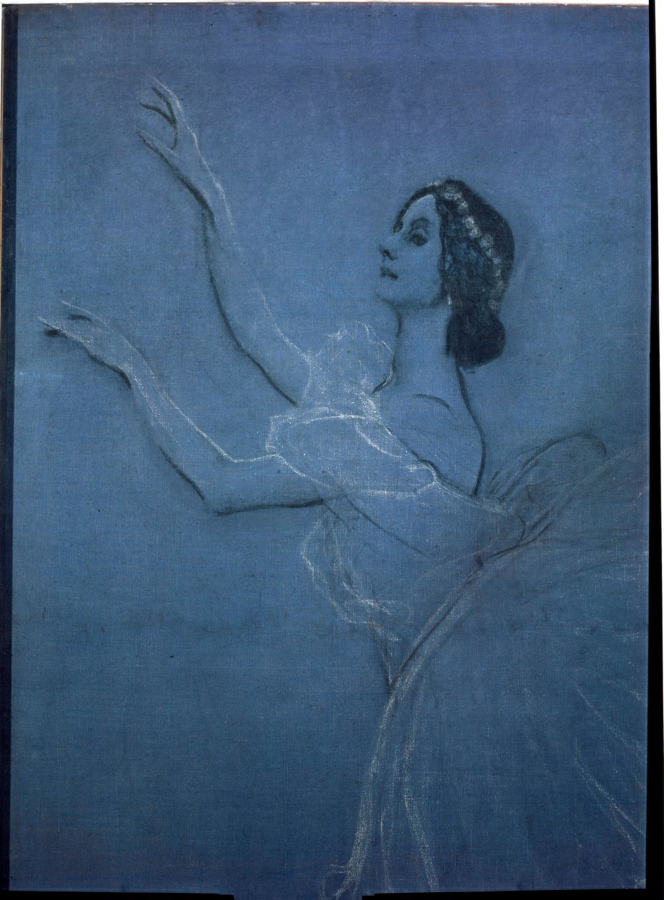 La ballerine Anna Pavlova dans le ballet les Sylphides (détail) - Valentin Aleksandrovich Serov