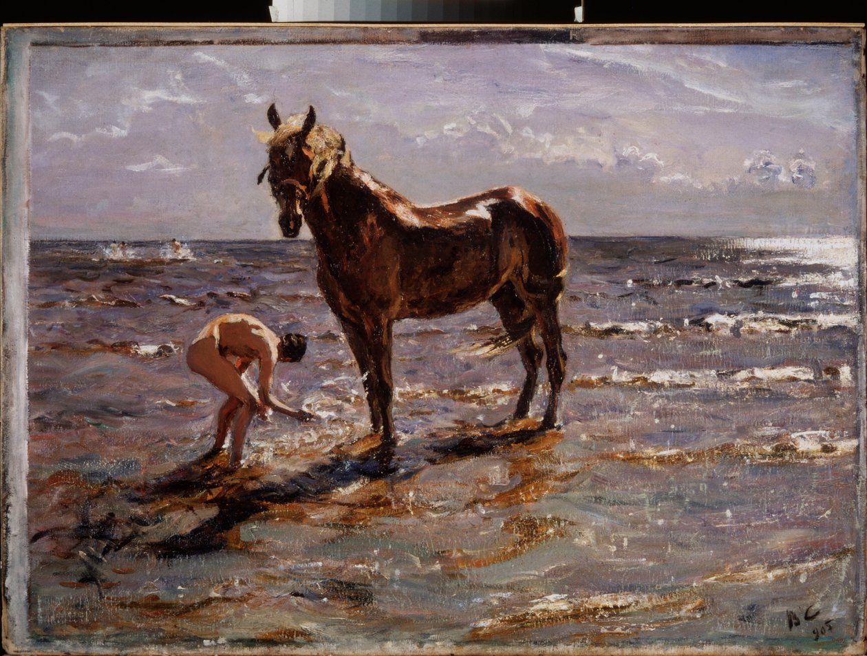 Le bain du cheval - Valentin Aleksandrovich Serov